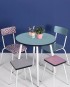 tabouret cocon bleu jade