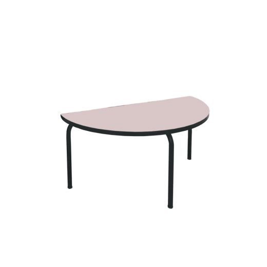 Table basse Paloma - uni Rose Poudré Pieds Noirs