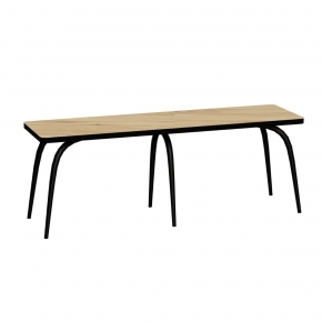 Banc Annie – Assise Imprimé Bois Clair - Pieds Noirs