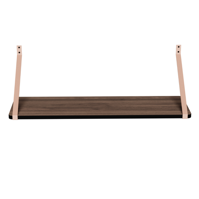 Bureau mural Rosy - Uni Paprika Barre en Metal Terracotta