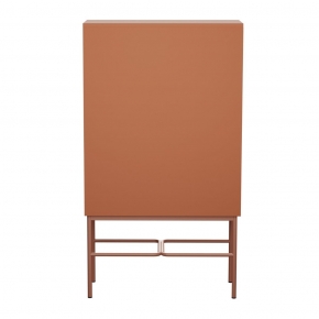 Cabinet de rangement Elienor grand modèle - Corail/Paprika pieds Terracotta
