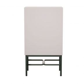 Cabinet de rangement Elienor petit modèle - Kaki/Rose Poudré pieds Kaki