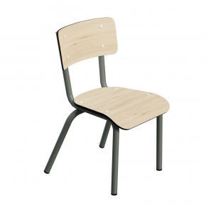 Chaise d’écolier Enfant Little Suzie – uni Bois Clair Pieds Kaki