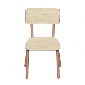 Chaise d’écolier Enfant Little Suzie – uni Bois Clair Pieds Terracotta