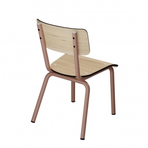Chaise d’écolier Enfant Little Suzie – uni Bois Clair Pieds Terracotta