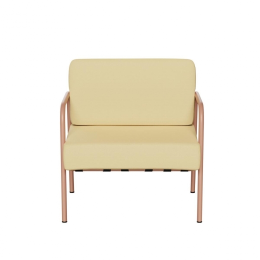 NEW - Fauteuil Barnabé Outdoor – uni Jaune Pieds Terracota