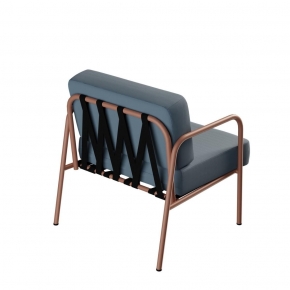 Fauteuil Barnabé Outdoor – Uni Bleu Ciel - Pieds Terracotta