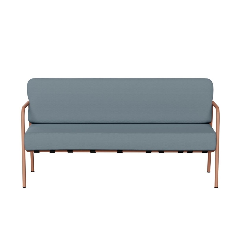 Canapé Barnabé Outdoor – Uni Bleu Ciel - Pieds Terracotta