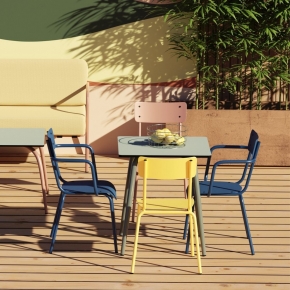 Chaise de jardin Sun – Uni Bleu Azur