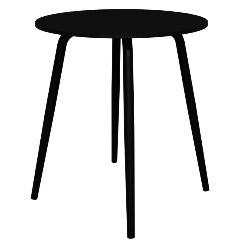 Table Ronde Léon – uni Noir Pieds Noirs