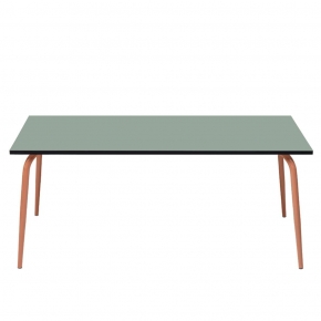 Table de Jardin Sun – Uni Kaki Pieds Terracotta – 160×90