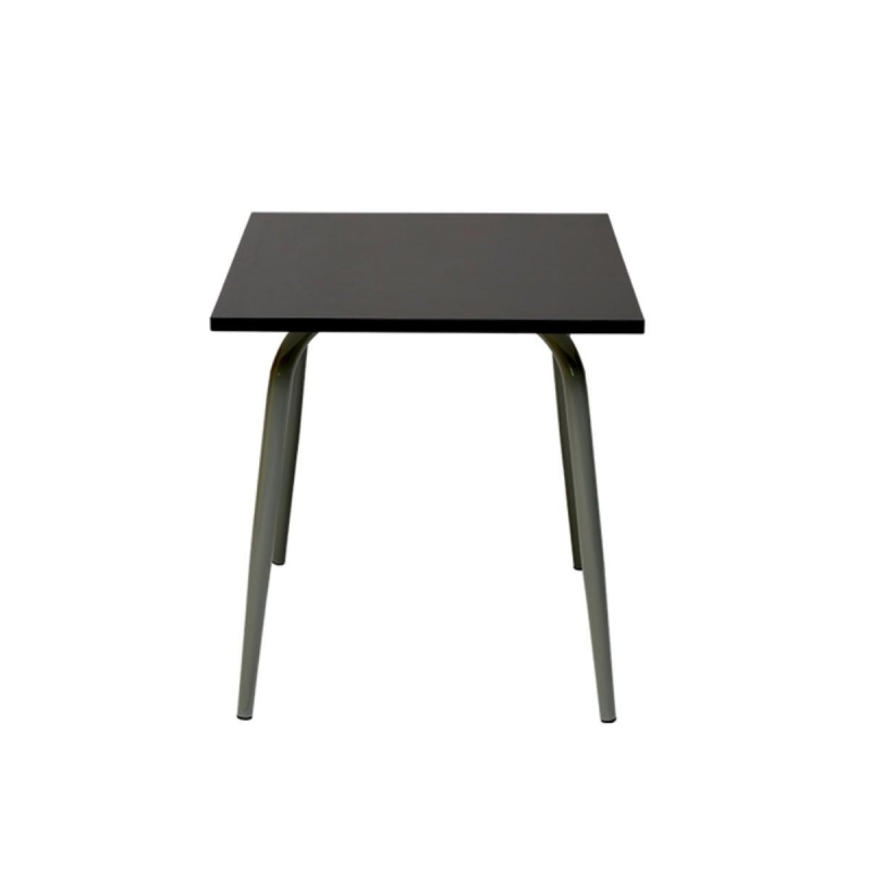 Table de jardin Sun – Uni Gris Anthracite - Pieds Kaki - 65x65