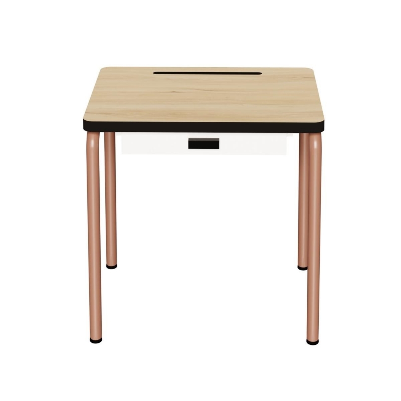 Bureau d’écolier enfant Régine – Uni Bois Clair - Pieds Terracotta