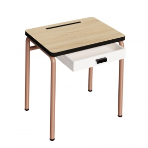 Bureau d’écolier enfant Régine – Uni Bois Clair - Pieds Terracotta