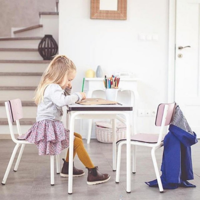 Bureau enfant formica 3-6 ans Régine gris perle