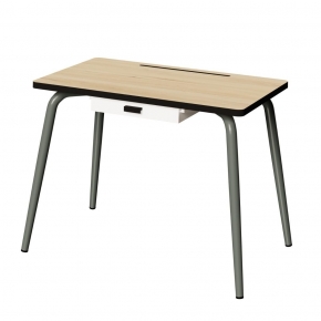 Bureau d’écolier Enfant Romy – uni Bois clair - Pieds Kaki