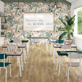 Bureau d’écolier Enfant Romy – uni Bois clair - Pieds Kaki