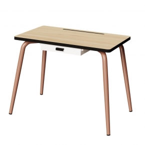 Bureau d’écolier Enfant Romy – uni Bois clair - Pieds Terracotta