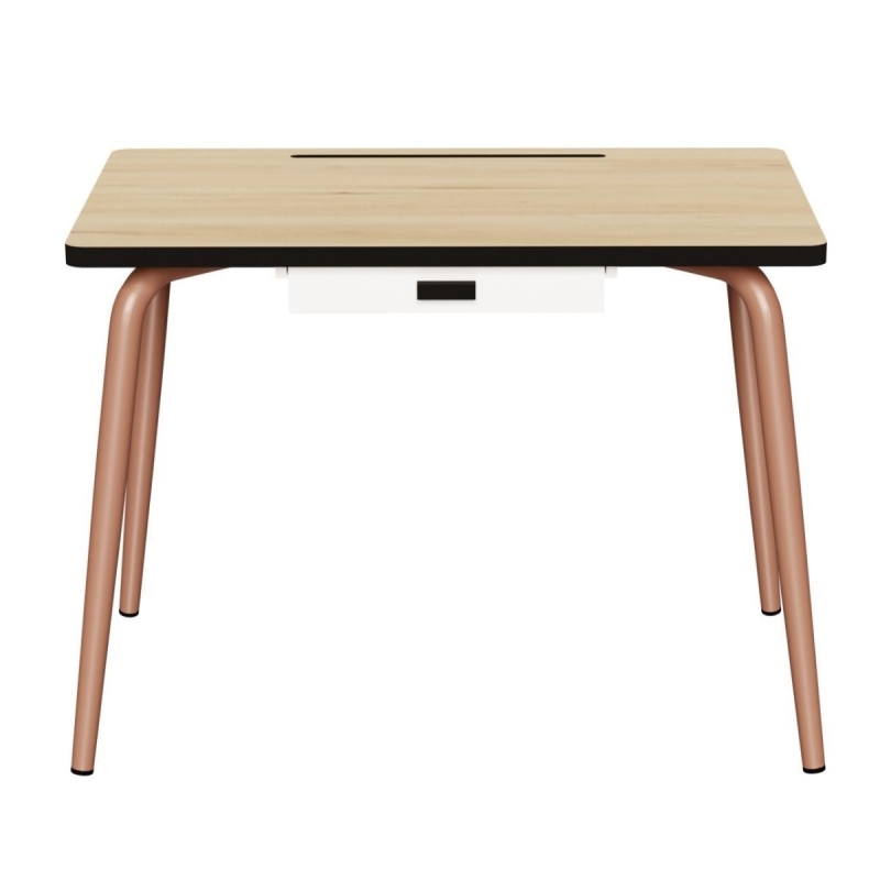 Bureau d’écolier Enfant Romy – uni Bois clair - Pieds Terracotta