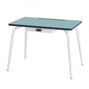 Bureau d’écolier Enfant Romy –  uni Bleu Jade - Pieds Blancs