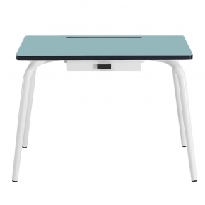 Bureau d’écolier Enfant Romy –  uni Bleu Jade - Pieds Blancs