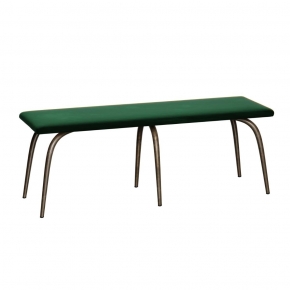 Banc Annie – Velours Vert Colibri Pieds Bruts