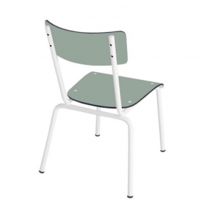 Chaise d'écolier élémentaire Colette - uni Kaki Pieds Blancs