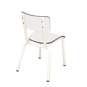 Chaise d’écolier Enfant Little Suzie – uni Blanc Pieds Blancs