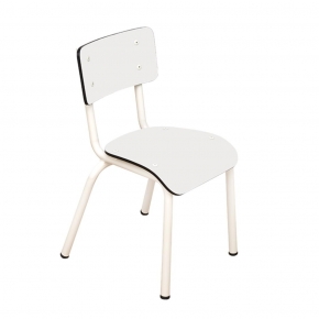 Chaise d’écolier Enfant Little Suzie – uni Blanc Pieds Blancs