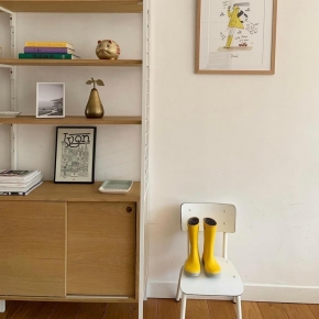 Chaise d’écolier Enfant Little Suzie – uni Blanc Pieds Blancs