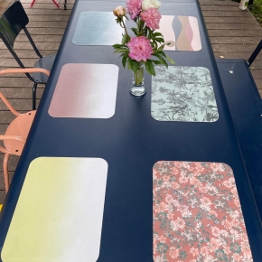 Lot de 4 Sets de Table Lulu – Dip Dye Menthe