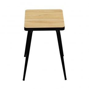 Tabouret Marcel 45 cm – uni Bois Clair - Pieds Noirs