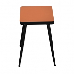 Tabouret Marcel 45 cm – Stratifié Uni Paprika - Pieds Noirs