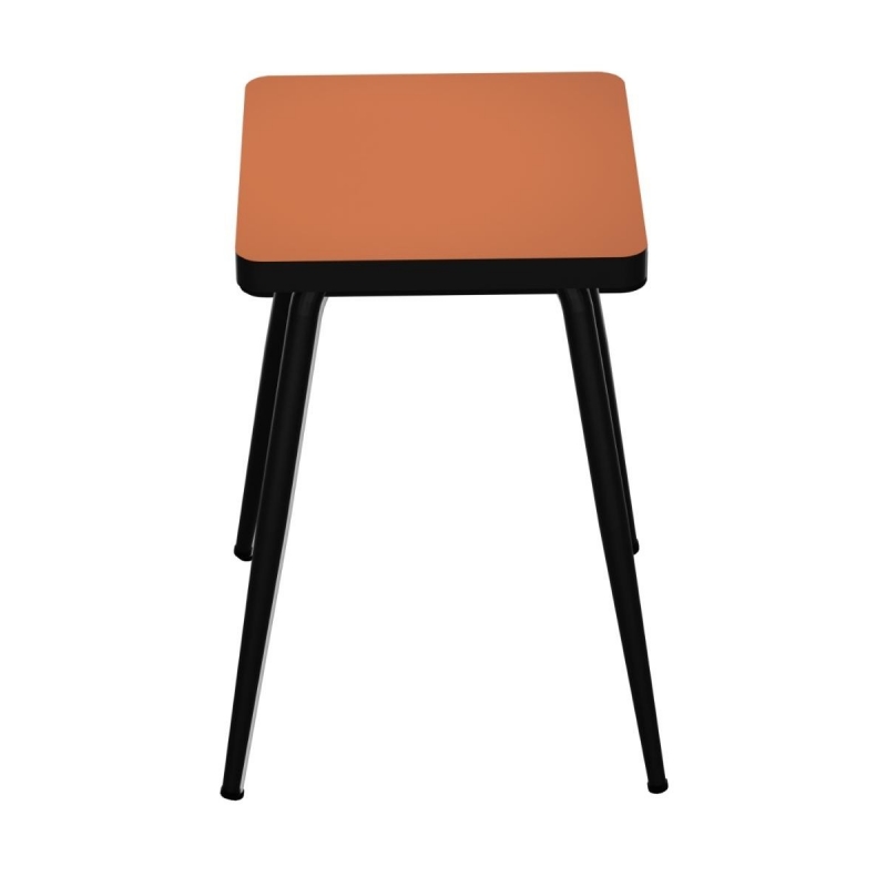 Tabouret de bar Marcel - uni Noir pieds noir - 65 cm