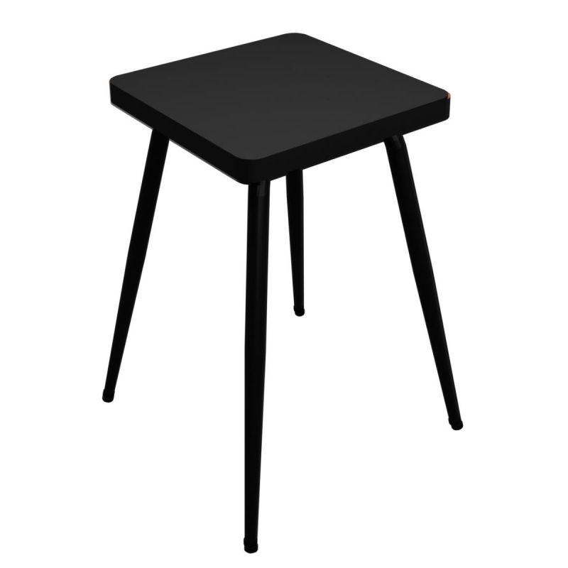 Tabouret rétro en formica Marcel noir