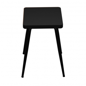 Tabouret Marcel 45 cm – uni Assise Noir - Pieds Noirs