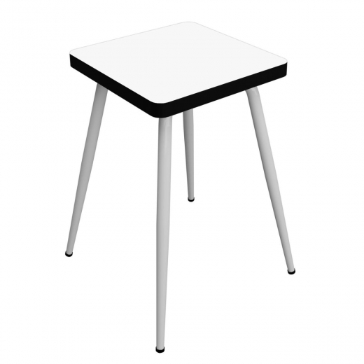 Tabouret Marcel – uni Blanc Pieds Blancs