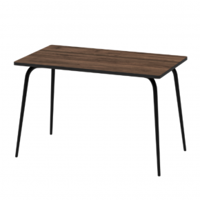 Table Retro Véra 120x70 - imprimé Chêne Foncé pieds noirs