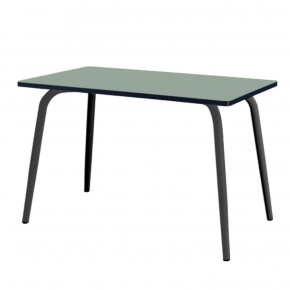 Table Retro Véra 120×70 – uni Kaki Pieds Bruts