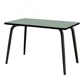 Table Retro Véra 120x70 - uni Kaki pieds noirs