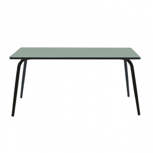 Table Retro Véra 160×80 – uni Kaki Pieds Noirs
