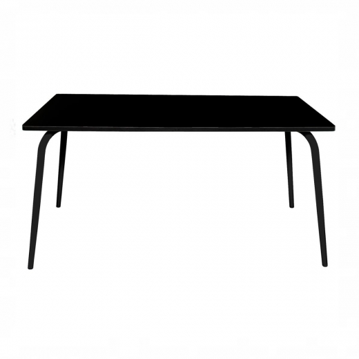 Table Retro Véra 160×80 – uni Noir Pieds Noirs