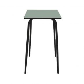 Table Haute Retro Véra 70x70 – Stratifié uni Kaki - Pieds Noirs