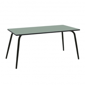 Table Retro Véra Rectangulaire 160×80 – Stratifié uni Kaki - Pieds Bruts