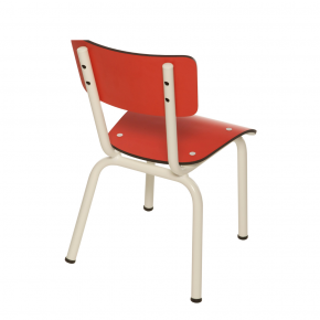 Chaise d’écolier Enfant Little Suzie – uni Rouge Pieds Blancs