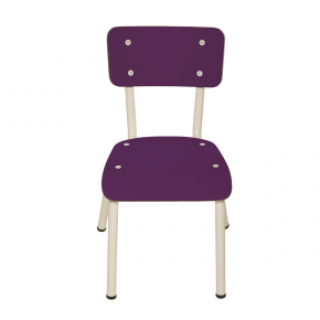 Chaise d’écolier Enfant Little Suzie – uni Prune Pieds Blancs