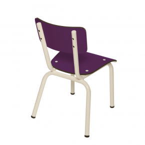 Chaise d’écolier Enfant Little Suzie – uni Prune Pieds Blancs