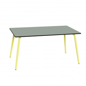 NEW - Table de Jardin Sun – Uni Kaki Pieds Citron – 160×90