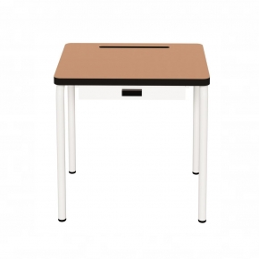 Bureau d’écolier enfant Régine – Uni Corail - Pieds Blancs