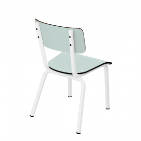 Chaise d’écolier Enfant Little Suzie – Dossier & Assise Uni Menthe - Pieds Blancs